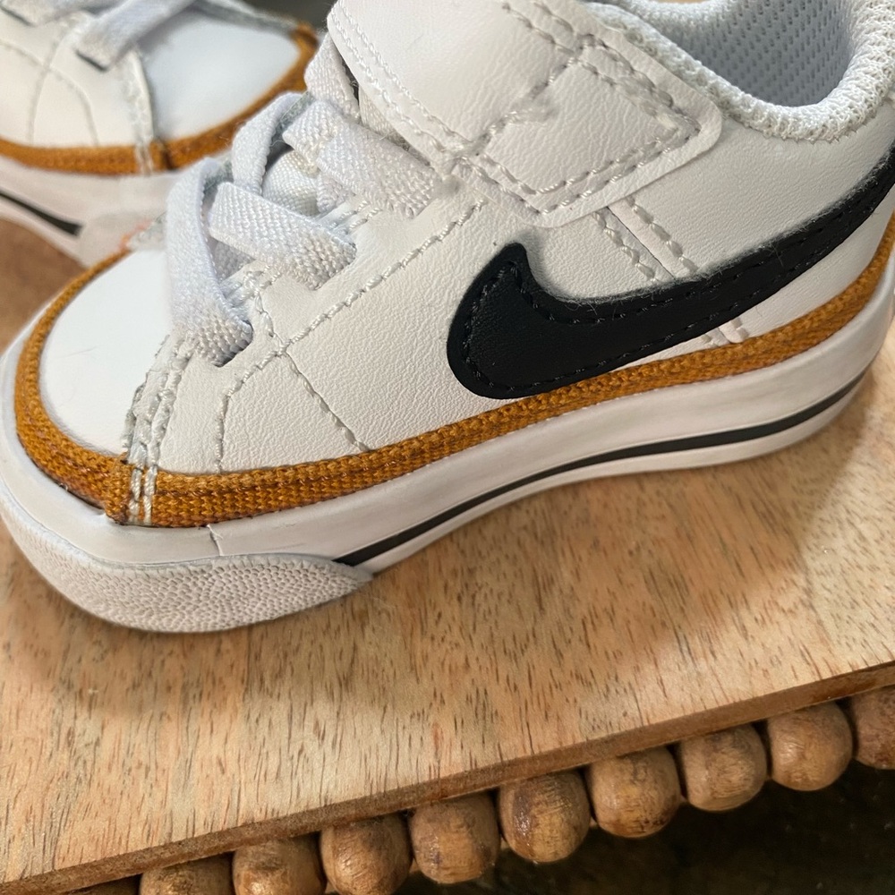 Baby Toddler Nike Court Legacy Kids White and Black Sneakers
